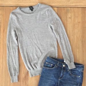 Grey J.Crew Merino Wool Slim Fit Sweater - Sz XS